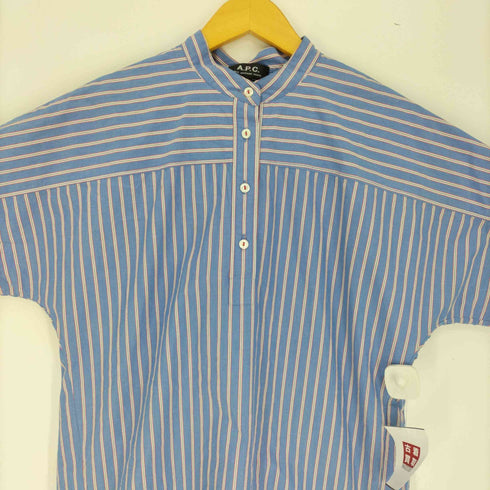 アーペーセー A.P.C. ストライプ プルオーバー S/S シャツ レディース FR:36