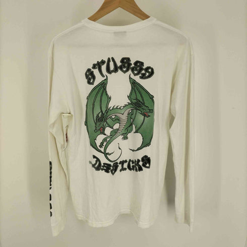ステューシー Stussy 袖プリント ドラゴンバックプリントクルーネックカットソー メンズ import:M