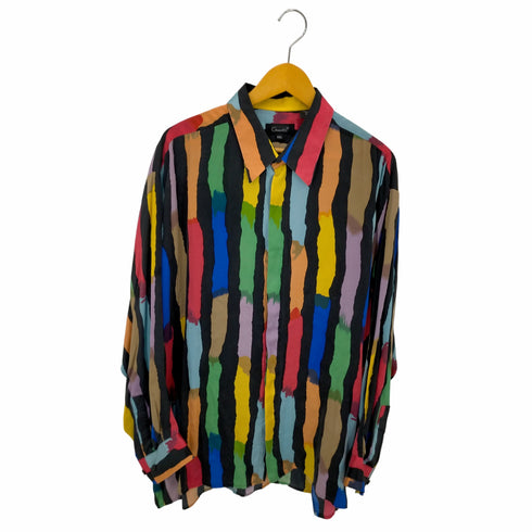 Genelli マルチカラー総柄シルクシャツ メンズ JPN:XXL