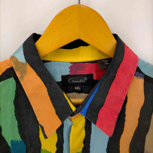 Genelli マルチカラー総柄シルクシャツ メンズ JPN:XXL