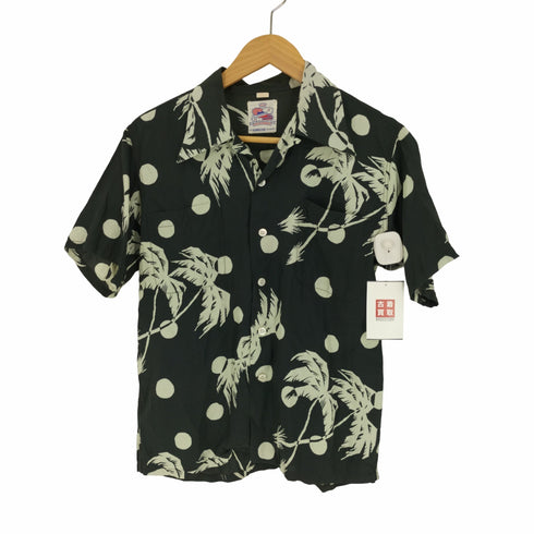 カハナモク KAHANAMOKU SPECIAL EDITION “MOONLIGHT PALM TREE” (SHORT SLEEVE) レーヨンアロハシャツ メンズ import:S