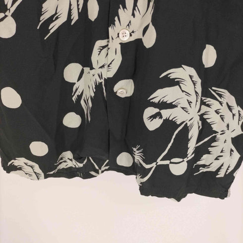 カハナモク KAHANAMOKU SPECIAL EDITION “MOONLIGHT PALM TREE” (SHORT SLEEVE) レーヨンアロハシャツ メンズ import:S