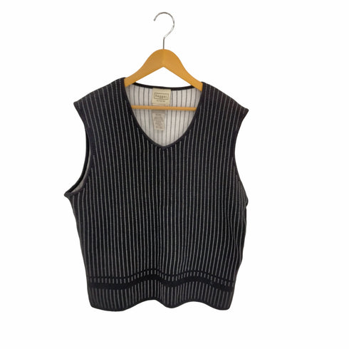 ハガークロージング HAGGAR Vネックピンストライプニットベスト メンズ JPN:XL