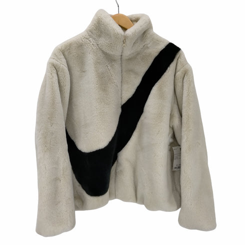 ナイキ NIKE FAUX FUR ジャケット ビッグスウッシュ レディース JPN:M