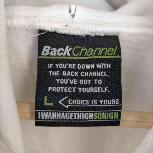 バックチャンネル Back Channel パーカー スウェット トレーナー プルオーバー 長袖 裏起毛 ロゴ刺繍 メンズ JPN:L