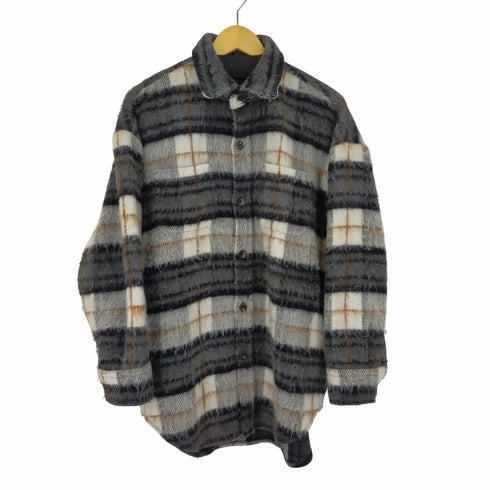 アングリッド Ungrid シャギーニット チェックシャツジャケット オーバーサイズ レディース ONE SIZE