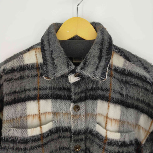 アングリッド Ungrid シャギーニット チェックシャツジャケット オーバーサイズ レディース ONE SIZE