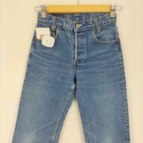 リーバイス Levis 80S USA製 701 STUDENT FIT ボタン裏553刻印 脇割 ボタンフライ デニムパンツ レディース W25 L32
