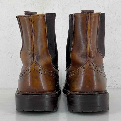 トリッカーズ Trickers MADE IN ENGLAND ウィングチップサイドゴアブーツ M2754 HENRY / 1001 BURNISHED (COMMANDO SOLE) メンズ UK:9.5