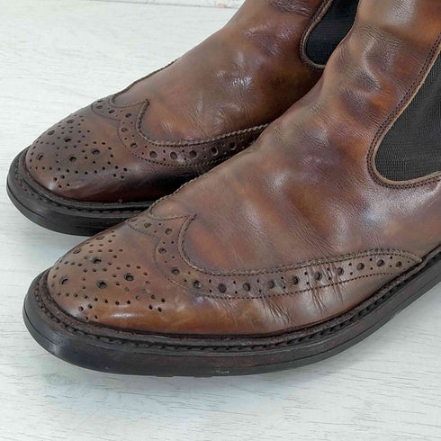 トリッカーズ Trickers MADE IN ENGLAND ウィングチップサイドゴアブーツ M2754 HENRY / 1001 BURNISHED (COMMANDO SOLE) メンズ UK:9.5