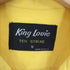 キングルイ King louie 60S USA製 黒タグ ネームフロッキー プリント チェーン刺繍 ボウリングシャツ メンズ import:S