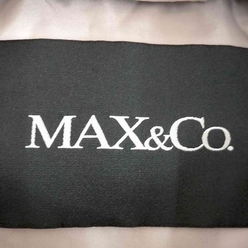 マックスアンドコー MAX & CO. リボンベルト付き スタンドカラーロング中綿コート レディース 40