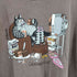 クレイジーシャツ CRAZY SHIRTS USA製 シングルステッチ チョコレートダイ Kliban Cat クルーネックTシャツ メンズ import:L