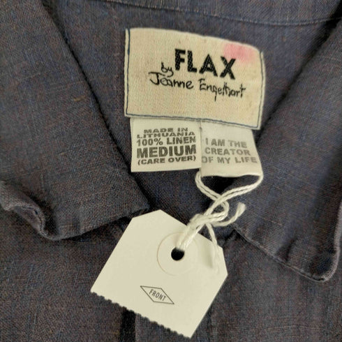 フラックスバイジーンエンゲラール FLAX by Jeanne Engelhart リトアニア製 リネン100 半袖シャツ メンズ JPN:M