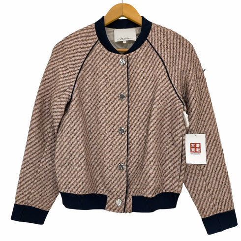 スリーワンフィリップリム 3.1 phillip lim 19SS Blush Tweed スナップボタン ボンバージャケット ブルゾン レディース 2