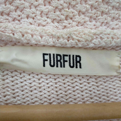 ファーファー furfur リネン混 チュール デザイン カーディガン レディース FREE