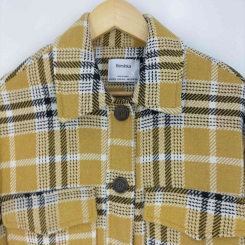ベルシュカ BERSHKA ネルチェックシャツジャケット レディース M/L