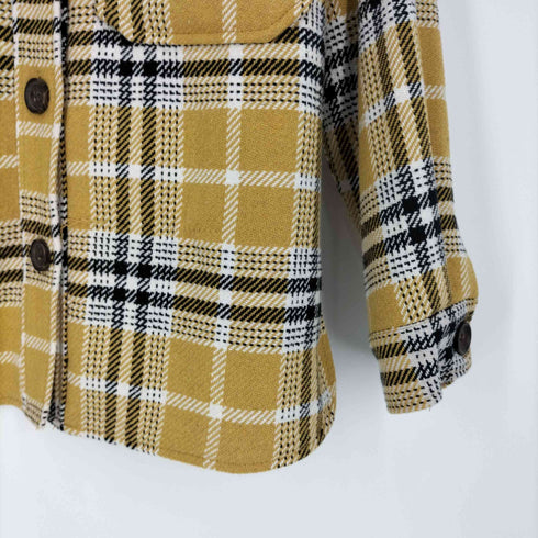 ベルシュカ BERSHKA ネルチェックシャツジャケット レディース M/L