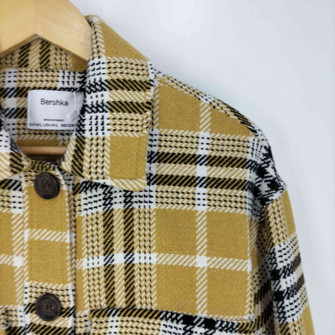 ベルシュカ BERSHKA ネルチェックシャツジャケット レディース M/L