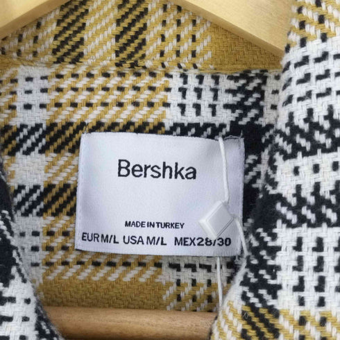 ベルシュカ BERSHKA ネルチェックシャツジャケット レディース M/L