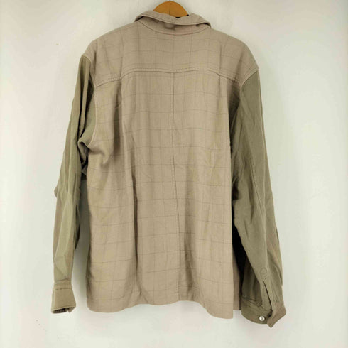 アンダーカバー UNDERCOVER 00AW MELTING POT期 格子 袖切替 コットンネル オープンカラーシャツ メンズ JPN:L