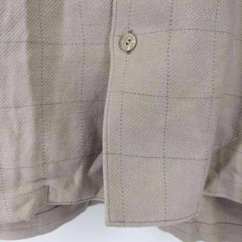 アンダーカバー UNDERCOVER 00AW MELTING POT期 格子 袖切替 コットンネル オープンカラーシャツ メンズ JPN:L