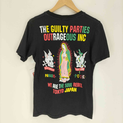 ワコマリア WACKO MARIA RUDEES チェーンステッチ 刺繍 背面 ラスタ プリント S/S Tシャツ メンズ JPN:S