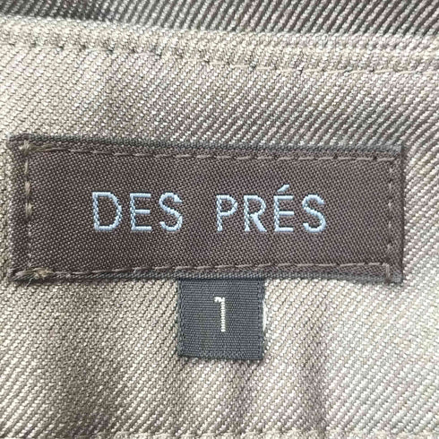 デプレ DES PRES シルク混 センタープレス ツイル ハーフ スラックス パンツ レディース JPN:1