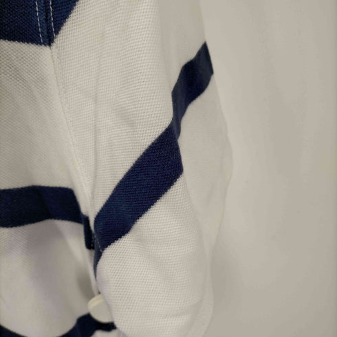 ポロバイラルフローレン Polo by RALPH LAUREN ポニー刺繍 半袖ボーダー鹿の子ラガーシャツ メンズ import:L