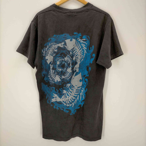 ブロンズ エイジ BRONZE AGE 90S USA製 OLD サークルフィッシュ バックプリント 半袖Tシャツ メンズ import:M