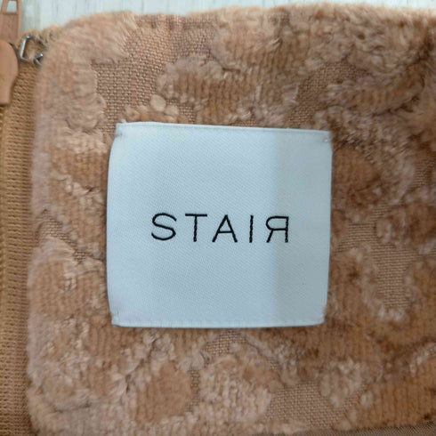 ステア STAIR タイトスカート ベロア 総柄 フリンジ ミモレ ロング レディース JPN:1