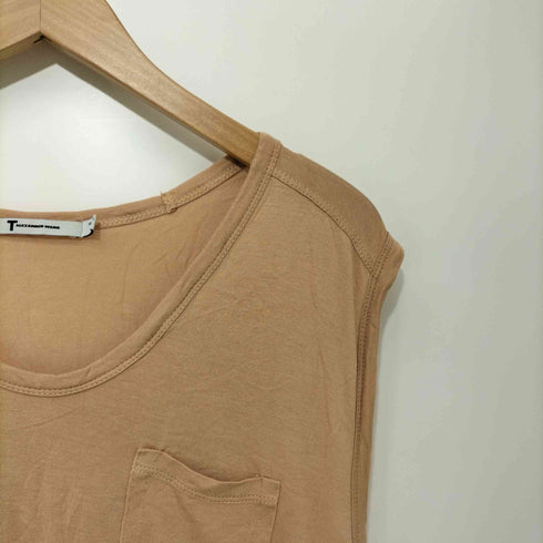 ティーバイアレキサンダーワン T by Alexander Wang レーヨン フロントポケット タンクトップTシャツ レディース