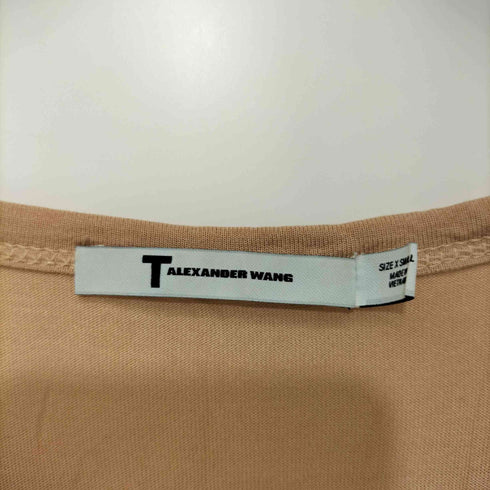 ティーバイアレキサンダーワン T by Alexander Wang レーヨン フロントポケット タンクトップTシャツ レディース