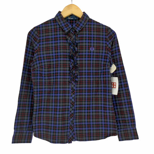 フレッドペリー FRED PERRY フロントフリルチェックネルシャツ レディース JPN:M