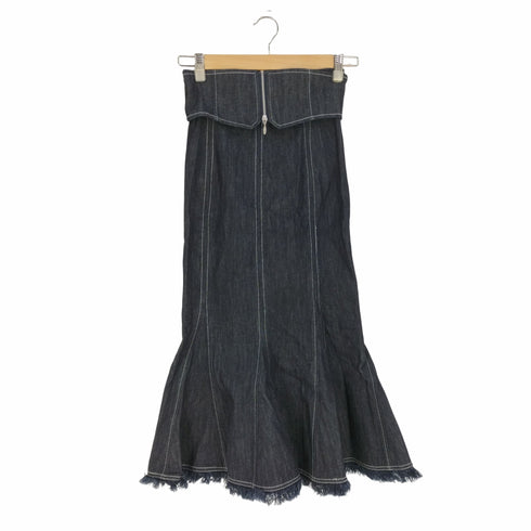 アンドクチュール And Couture コルセットベルト付 フリンジデニムマーメイドスカート レディース JPN:36