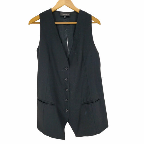 アンドゥムルメステール Ann DEMEULEMEESTER バックストラップデザインロングジレ メンズ US:38