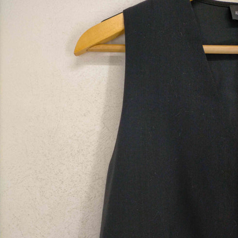アンドゥムルメステール Ann DEMEULEMEESTER バックストラップデザインロングジレ メンズ US:38