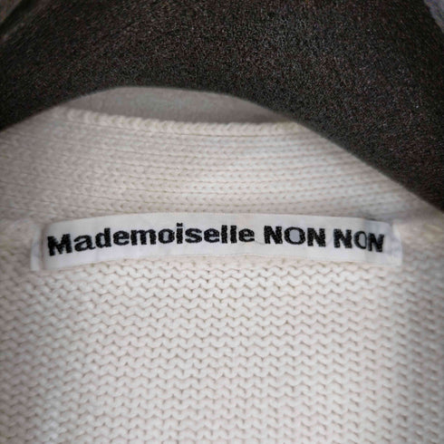 マドモアゼルノンノン mademoiselle nonnon カーディガン 長袖 ロゴ コットン レディース