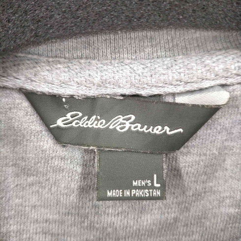 エディーバウアー Eddie Bauer フロントロゴ刺繍 前V霜降りスウェット メンズ import:L