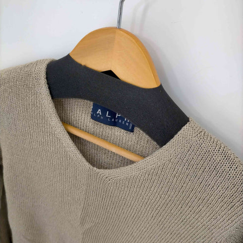 ラルフローレン RALPH LAUREN レーヨンアクリルVネックニット レディース import:M