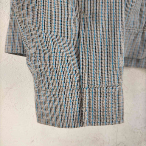 クイックシルバー Quiksilver 00s フロントロゴ刺繍 チェックジップアップブルゾン メンズ import:L