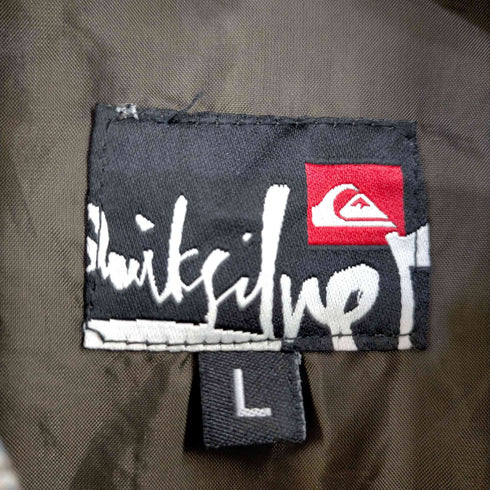 クイックシルバー Quiksilver 00s フロントロゴ刺繍 チェックジップアップブルゾン メンズ import:L