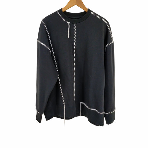 メゾンスペシャル MAISON SPECIAL 22AW ヘビーウェイトスウェットプライムオーバーエンブロイダリークルーネックステッチプルオーバー メンズ JPN:2