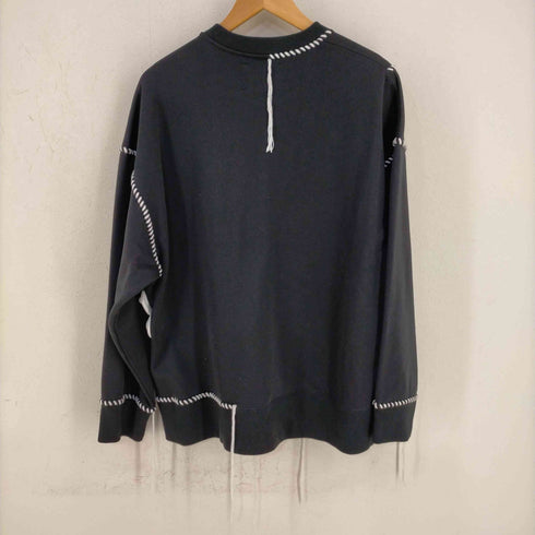メゾンスペシャル MAISON SPECIAL 22AW ヘビーウェイトスウェットプライムオーバーエンブロイダリークルーネックステッチプルオーバー メンズ JPN:2
