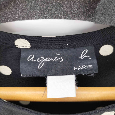 アニエスベー agnes b. PARIS ドットチュニック ワンピース ショルダーボタン レディース