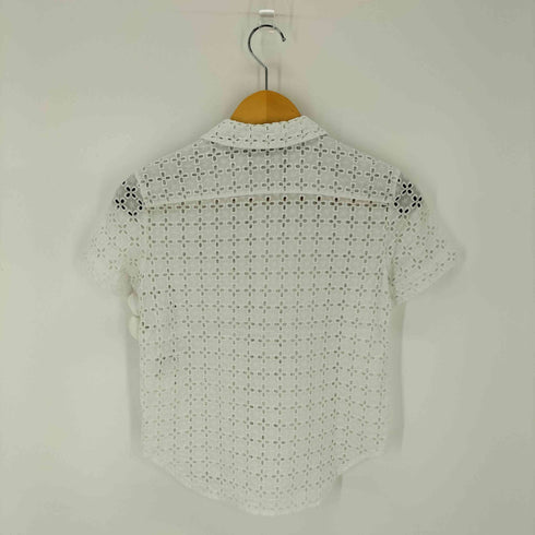 トリココムデギャルソン tricot COMME des GARCONS AD2008 レースブラウス 丸襟 レディース JPN:M