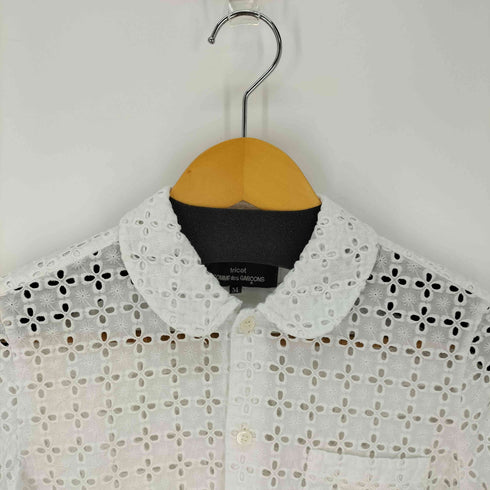 トリココムデギャルソン tricot COMME des GARCONS AD2008 レースブラウス 丸襟 レディース JPN:M