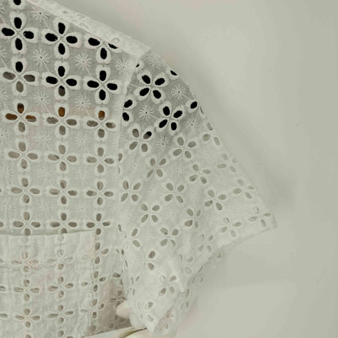 トリココムデギャルソン tricot COMME des GARCONS AD2008 レースブラウス 丸襟 レディース JPN:M