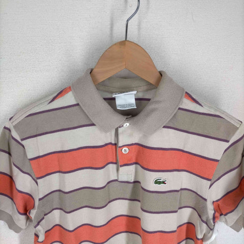 ラコステ LACOSTE ペルー製 マルチボーダー ポロシャツ レディース 16