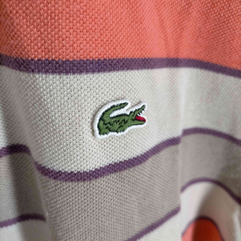 ラコステ LACOSTE ペルー製 マルチボーダー ポロシャツ レディース 16